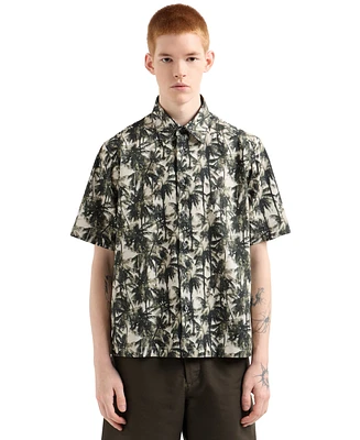 A|X Armani Exchange Men's Palm-Print Shirt