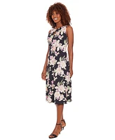 Maggy London Petite Floral-Print A-Line Dress