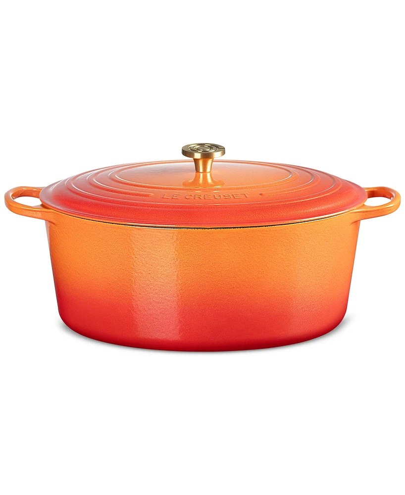 Le Creuset Signature 15.5-Qt. Flamme Doree Oval Oven with Crucible Knob - 100th Anniversary Edition