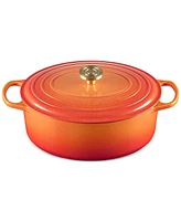 Le Creuset Signature 6.75-Qt. Flamme Doree Oval Oven with Crucible Knob - 100th Anniversary Edition