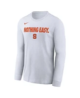 Nike Men's White Syracuse Orange 2025 On-Court Bench Long Sleeve T-Shirt