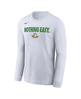 Nike Men's White Oregon Ducks 2025 On-Court Bench Long Sleeve T-Shirt