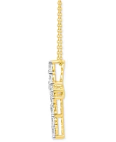 Forever Grown Diamonds Lab Diamond Cross 18" Pendant Necklace (2 ct. t.w.) Sterling Silver or 14k Gold-Plated