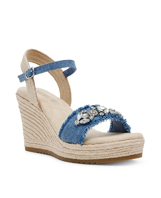 Anne Klein Women's Wilton Embellished Espadrille Wedge Sandals