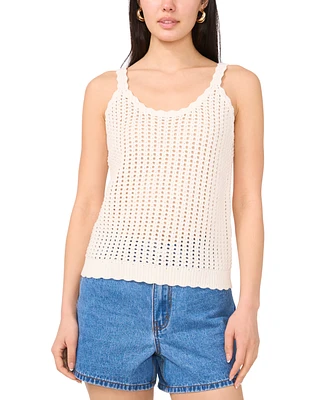1.state Women's Pointelle Knit Tank Top