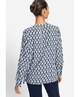 Olsen Women's Geo Print Tunic Shirt