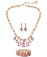 Guess Mixed Stone Butterfly Statement Necklace, Drop Earrings & 3-Pc. Stretch Bracelet Set