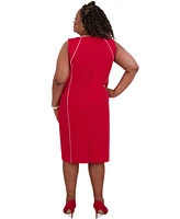 Kasper Women's Piped Sheath Dress, Regular & Plus