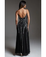 Bebe Women's Beaded Gown