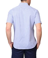 Tailorbyrd Men's Signature Micro Gingham Short Sleeve Shirt