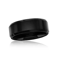 Polished Black Tungsten Ring