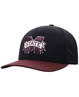 Top of the World Men's Black Mississippi State Bulldogs Reflex Fitted Hat