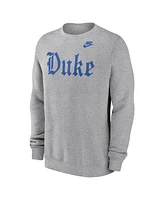 Nike Men's Heather Gray Duke Blue Devils Old English Pullover Sweatshirt