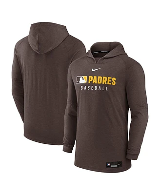 Nike Men's Brown San Diego Padres Authentic Collection Tri-Blend Performance Pullover Hoodie