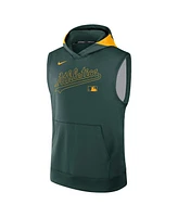 Nike Men's Green Athletics Authentic Collection Performance Sleeveless Pullover Hoodie