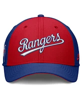 Nike Men's Royal/Red Texas Rangers Rise Swoosh Performance Flex Hat