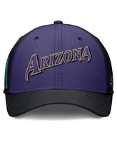 Nike Men's Black/Purple Arizona Diamondbacks Rise Swoosh Performance Flex Hat