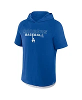 Fanatics Men's Royal Los Angeles Dodgers Clubhouse Optimal Play Raglan Short Sleeve Pullover Hoodie