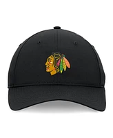 Fanatics Men's Black Chicago Blackhawks Front Office Ripstop Adjustable Hat
