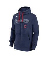 Nike Men's Navy Cleveland Guardians Knockout Script Full-Zip Hoodie