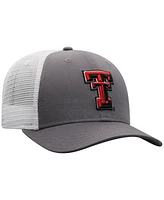 Top of the World Men's Gray/White Texas Tech Red Raiders Victory Baseline Trucker Adjustable Hat