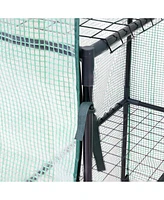 Deluxe Portable Walk-In Greenhouse with 4 Shelves