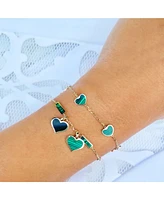 The Lovery Onyx Heart Charm 14K Gold 14 millimeters