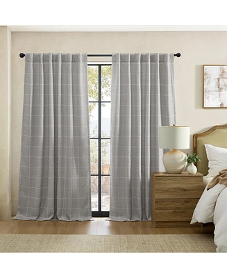 Elrene Home Fashions Sawyer Windowpane Plaid Blackout Window Curtain Panel