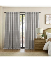 Elrene Home Fashions Sawyer Windowpane Plaid Blackout Window Curtain Panel