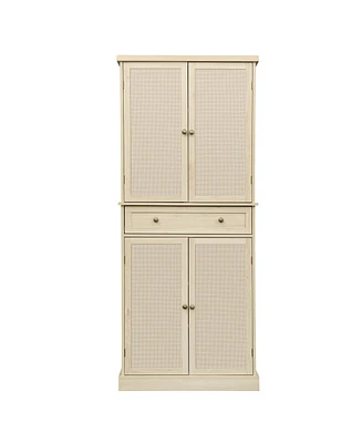 Mondawe 4 Door Cabinet with 1 Drawer, with 4 Adjustable Inner Shelves, Storage Cabinet