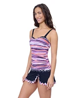 Profile by Gottex Women's Riga D Cup Center Ruched Tankini