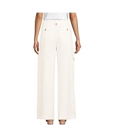 Lands' End Women's Soft Polish Cargo High Rise Wide Leg Pants