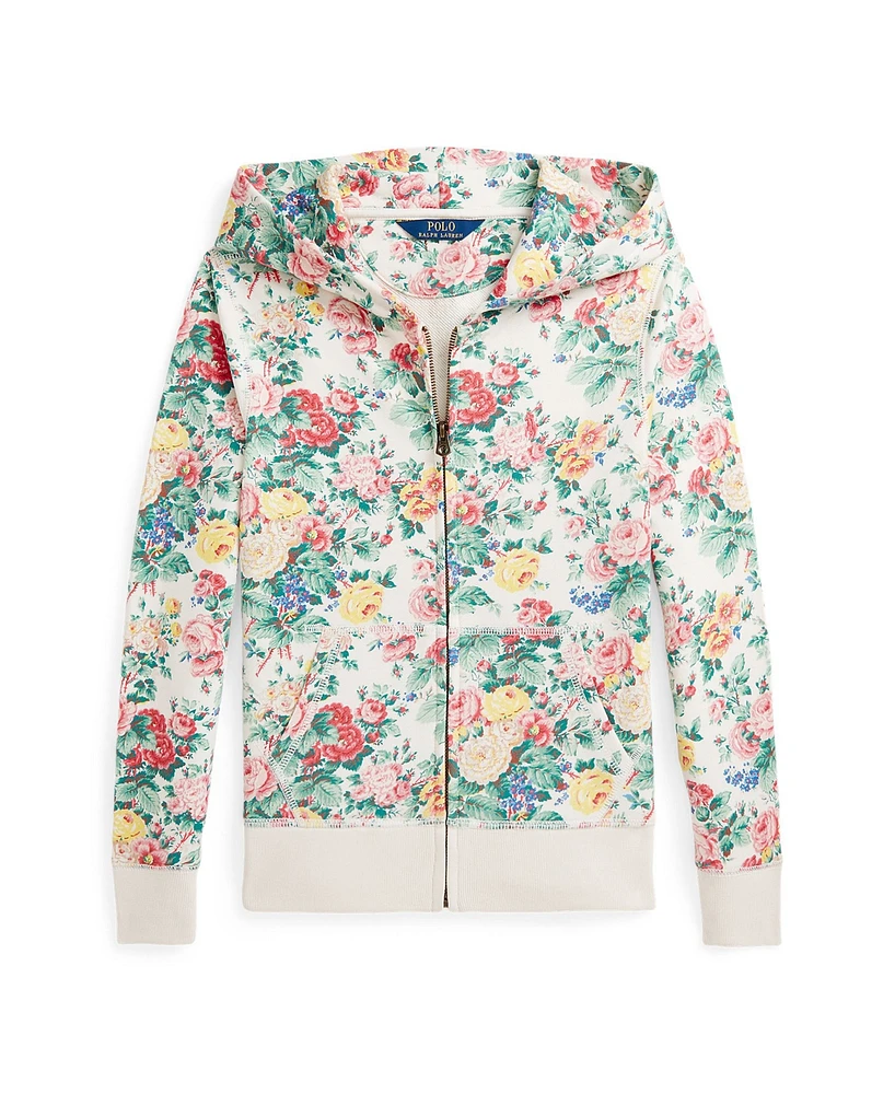 Polo Ralph Lauren Big Girls Floral Loopback Fleece Full-Zip Hoodie