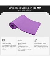 BalanceFrom Fitness GoCloud 1" Thick Exercise Yoga Mat w/Carry Strap, Purple