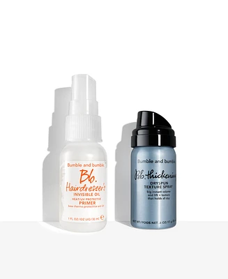 Spend $35 and receive 2 Free deluxe samples featuring our best selling products - Hairdresser's Invisible Oil Primer and Dryspun Thickening Spray.