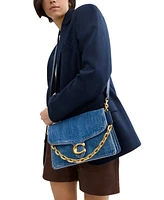 Coach Denim Chain Tabby 30 Shoulder Bag
