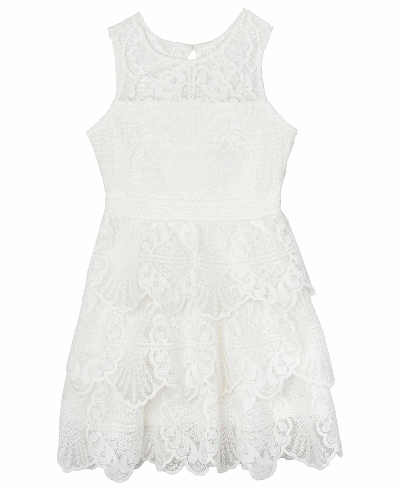 Rare Editions Big Girls Crochet Lace Social Dress