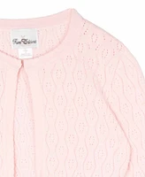 Rare Editions Big Girls Pointelle Crochet Cardigan