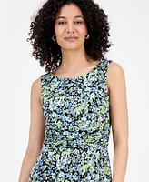 Connected Petite Printed Sleeveless Midi Dress