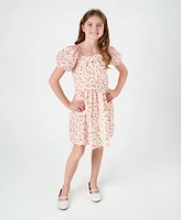 Rare Editions Big Girls Floral Eyelet Scalloped Hem Dress