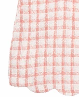 Rare Editions Big Girls Tweed Button Down Dress