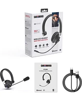 Noise-Canceling Rechargeable Wireless Headset with Ambidextrous Microphone