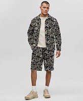 Mode Of One Mens Floral Embroidered Shacket Shorts Exclusively At Macys