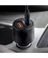 2-Port Car Charger, 48W High-Speed Usb-c and Usb-a for 12V Sockets