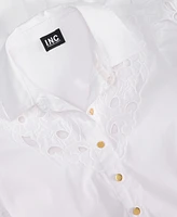 I.n.c. International Concepts Petite Belted Eyelet Mini Dress, Exclusively at Macy's