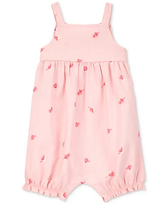 Carter's Baby Girls Cotton Bird-Print Tank Romper