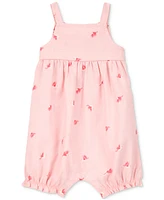 Carter's Baby Girls Cotton Bird-Print Tank Romper