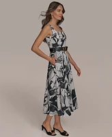 Donna Karan New York Women's Printed Cotton A-Line Dress