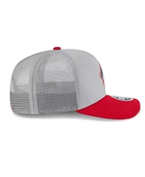 New Era Men's Gray/Red Chicago White Sox 2025 Batting Practice 9SEVENTY Stretch-Snap Trucker Hat