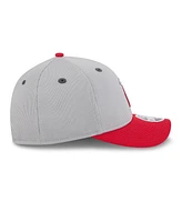 New Era Men's Gray/Red Los Angeles Angels 2025 Batting Practice 9FORTY M-Crown Adjustable Hat